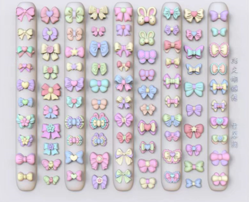 Yunmuge fingertip bow silicone nail art mold.